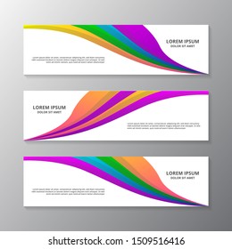 Business Banner Template with Colorful Gradient Style, Layout Modern Design, Corporate web header or footer Vector template