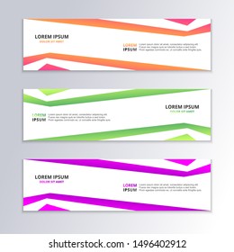 Business Banner Template, Gradient Color, Modern Layout, web header, footer, advertising vector design