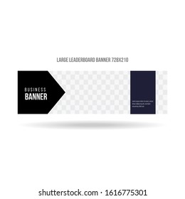 business banner template large leaderboard vector for website social media promotion and more