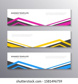 Business Banner Template, Layout Background Design, Corporate Geometric web header or footer in gradient color Vector