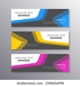 Business Banner Template, Layout Background Design, Corporate Geometric web header or footer in modern color vector eps 10