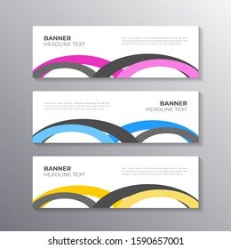 Business Banner Template, Layout Background Design, Corporate Geometric web header or footer in modern color vector eps 10