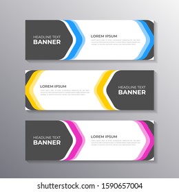 Business Banner Template, Layout Background Design, Corporate Geometric web header or footer in modern color vector eps 10