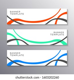 Business Banner Template, Layout Background Design, Corporate Geometric web header or footer with new color trend Vector