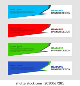 Business Banner Template, Layout Background Design, Corporate Geometric web header colour Vector illustration.