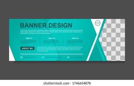 business banner template. modern and minimalist design concepts. web banners or company promotional covers.