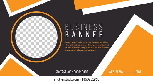 business banner template simple geometric style vector illustration 