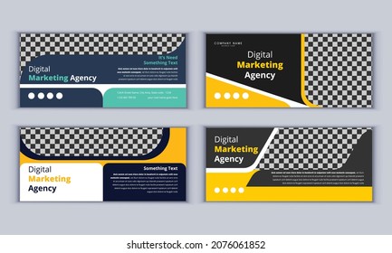 Business Banner Template Vector Design. Banner Design Set. Modern Business Layout Design. Luxury Banner Design. 