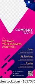 business banner templates vertical magenta and dark blue in focus and are consistently creative for companies that need print and other website promotions
