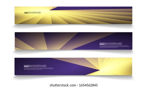 Business Banner Vector Template. Abstract geometric modern background for designs in rectangles