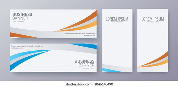 banner comercial con fondo de onda