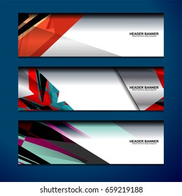 business banners background for website headers, vector illustration