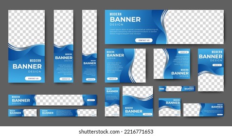 Business banners design web template set. Abstract banners layout. vector background for web ads, social media post, flyer, card. 