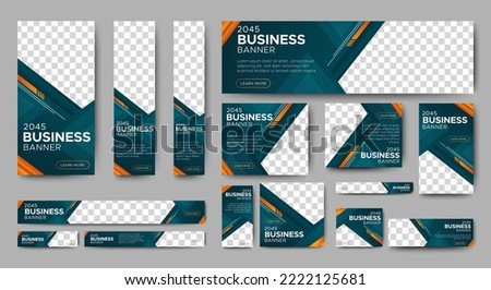 Business banners design web template Set, Horizontal header web banner. Modern cover header background for website design, Social Media Cover ads banner, flyer, invitation card