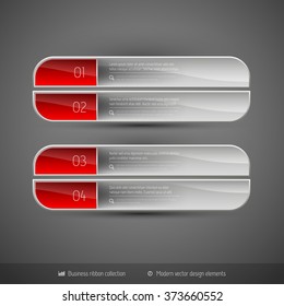Business banners on the dark background for infographics webdesigns ets. Vector design elements.
