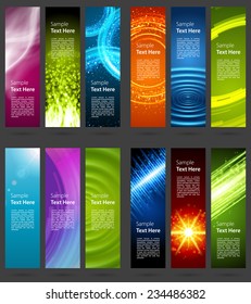 Banners de negocios para el diseño de fondo moderno abstracto de sitios web. Las luces geométricas y borrosas afectan al fondo. 