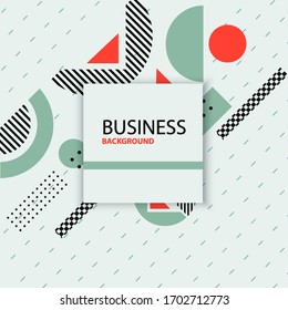 Business banners. Social Media Design. Template vector. Abstract red turquoise geometry designe elements on white background