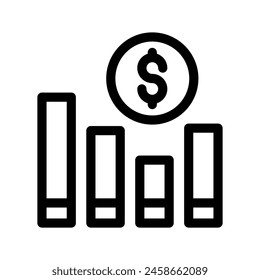 Business Bar Chart Icon Vector Symbol Design Illustration
