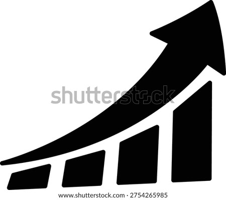 Business bar chart showing rapid growth