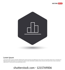 Business bar graph icon Hexa White Background icon template - Free vector icon