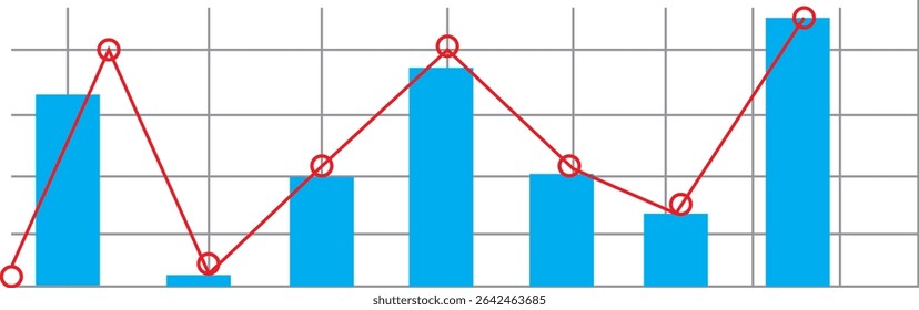 Business Bar Graph Progress Indicator Illustration