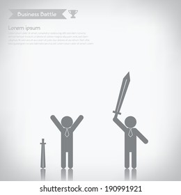 Business battle concept, vector eps10