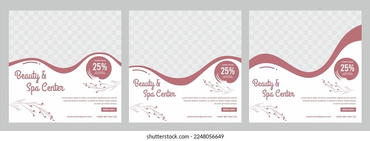 Business Beauty and spa social media post or banner template