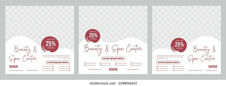 Business Beauty and spa social media post or banner template