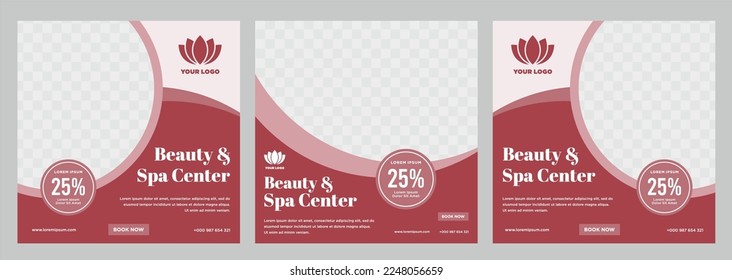 Business Beauty and spa social media post or banner template