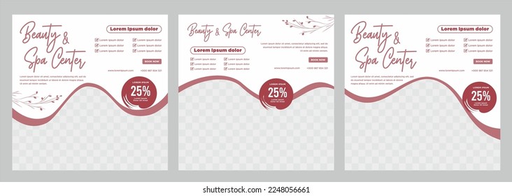 Business Beauty and spa social media post or banner template