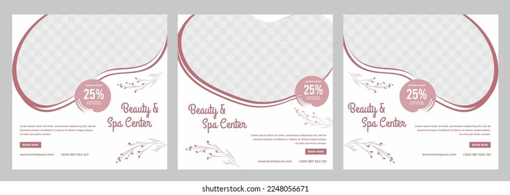 Business Beauty and spa social media post or banner template