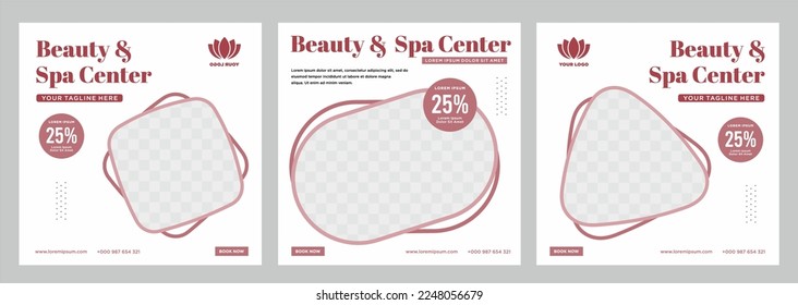 Business Beauty and spa social media post or banner template