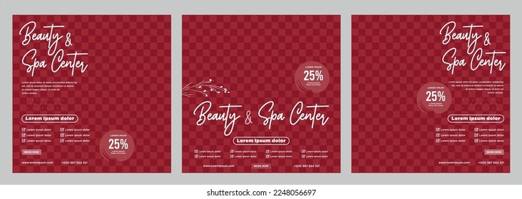 Business Beauty and spa social media post or banner template