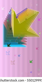 business between abstract arrow vector background, colorful pattern among freedom