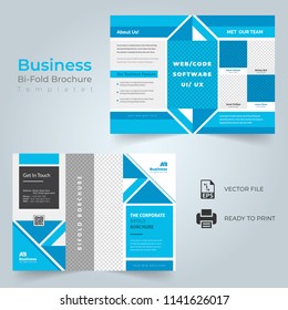 Business Bi Fold Brochure Magazine Cover Stock Vector (Royalty Free ...