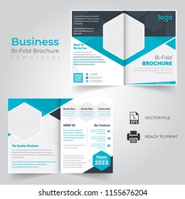 Business Bi Fold Brochure Magazine Cover Stock Vector (Royalty Free ...