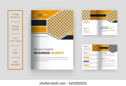 Business bi fold brochure template, Corporate bi-fold brochure template