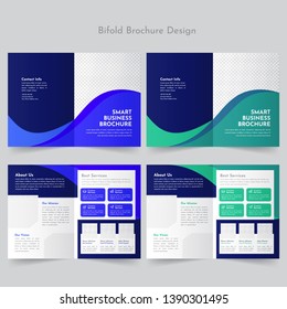 business bifold brochure design template