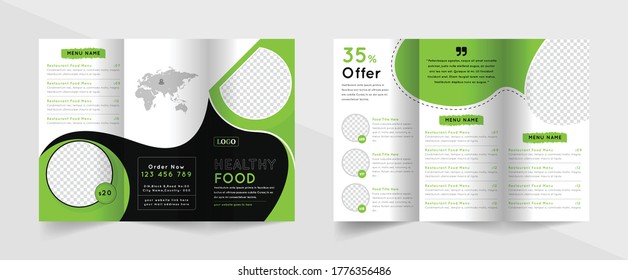 Diseño de plantilla de folleto de doble pliego para empresas.
