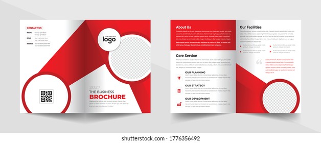 Diseño de plantilla de folleto de doble pliego para empresas.