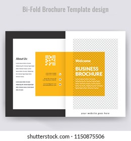 Business bi-fold brochure Template or magazine cover design vector template
