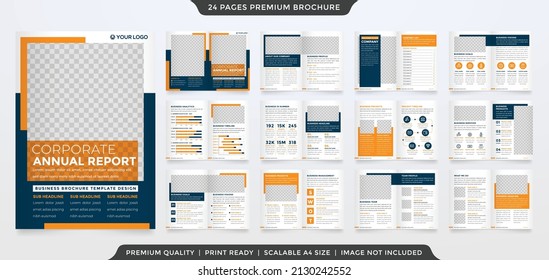 business bifold brochure template with minimalist and layout use for presentation and portfolio