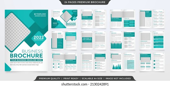 business bifold brochure template with minimalist and layout use for presentation and portfolio