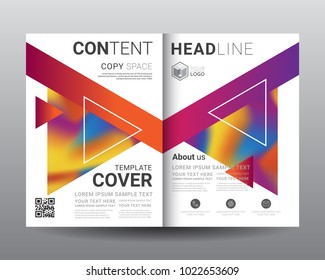 Blue Green Square Annual Report Brochure Stock Vector (Royalty Free ...