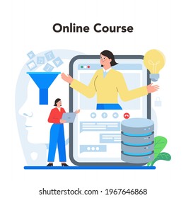 Business big data analytics online service or platform. Chart and graph