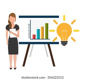 Business big idea graphic design, vector illustration eps10