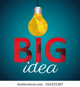 Business big idea graphic design, vector illustration eps10