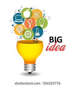 Business big idea graphic design, vector illustration eps10