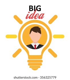 Business big idea graphic design, vector illustration eps10