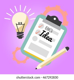 Business big idea graphic design, vector illustration